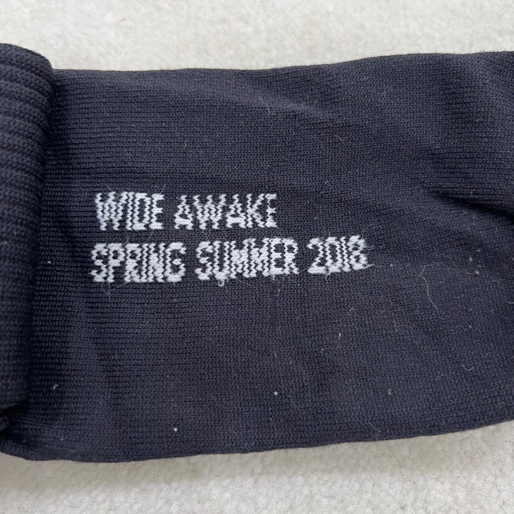 Represent Clothing England Represent SS18 Wide Awake Black White Stripes Socks. - Picture 6 of 6